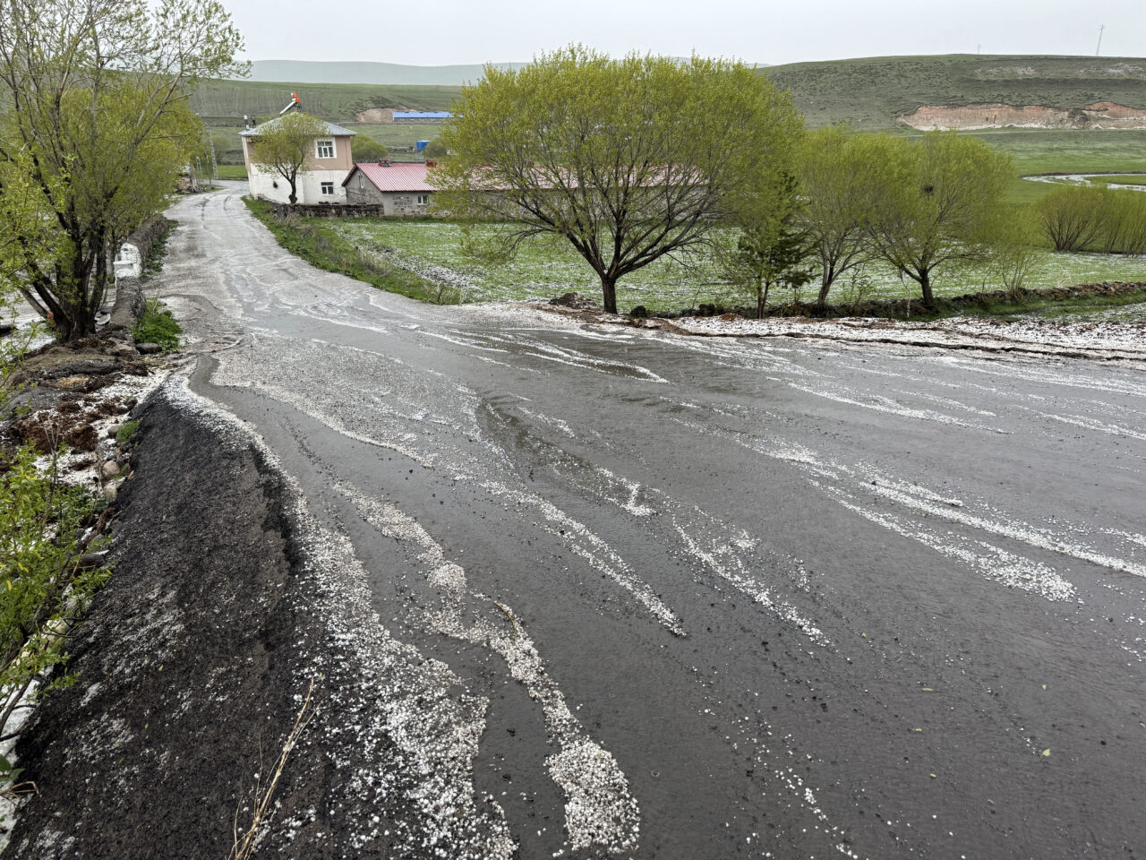 ARDAHAN (AA) – Ardahan'da sağanak ve dolu etkili oldu. Kent
