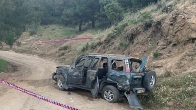 AYDIN (AA) – Aydın'ın Karacasu ilçesinde şarampole devrilen cipin sürücüsü