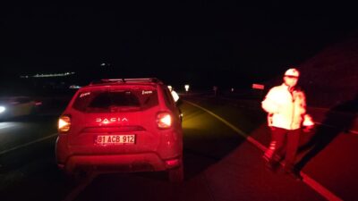 BİNGÖL (AA) – Bingöl'de yolun karşısına geçmeye çalışan yaya, otomobilin