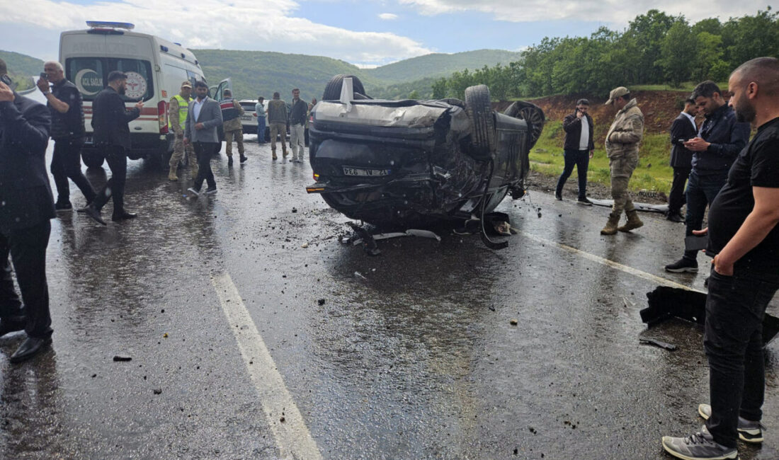 BİNGÖL (AA) – Bingöl'de kontrolden çıkarak takla atan otomobildeki 5