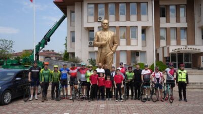 SAKARYA (AA) – Selanik'teki Atatürk Evi Müzesi'nden alınan ve bisikletçiler