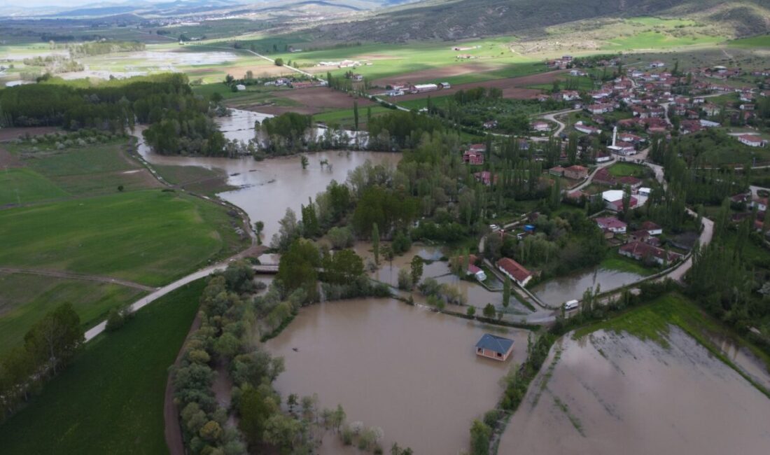 TOKAT (AA) – Tokat'ın Yeşilyurt ilçesinde Çekerek Irmağı'nın taşması sonucu