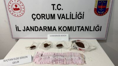 ÇORUM (AA) – Çorum'un Alaca ilçesinde düzenlenen uyuşturucu operasyonunda 3
