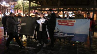 ERZURUM (AA) – Erzurum'da, İsrail'in, Gazze'ye insani yardım götüren Küresel
