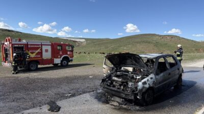 ERZURUM (AA) – Erzurum'da seyir halindeyken alev alan otomobil kullanılamaz
