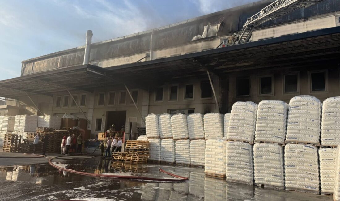 İSTANBUL (AA) – Esenyurt'ta poşet üretimi yapılan fabrikada çıkan yangın
