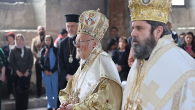 NEVŞEHİR (AA) – Fener Rum Patriği Bartholomeos, Nevşehir'in Derinkuyu ilçesindeki