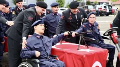 GİRESUN (AA) – Giresun'da engelliler, "Temsili Askerlik Uygulaması" kapsamında bir