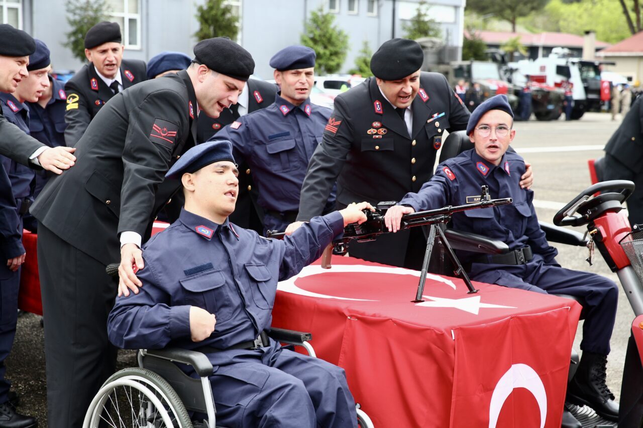 GİRESUN (AA) – Giresun'da engelliler, "Temsili Askerlik Uygulaması" kapsamında bir