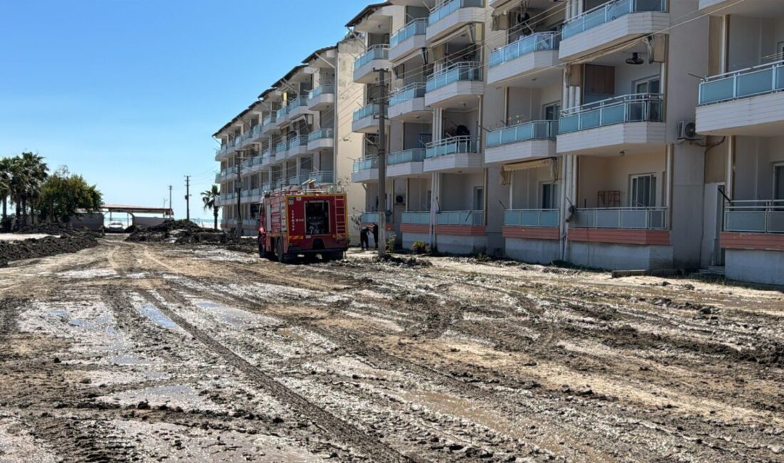 HATAY (AA) – Hatay'ın Dörtyol ilçesinde sağanaktan etkilenen alanlarda temizlik