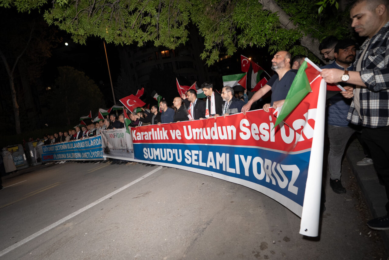 ANKARA (AA) – Ankara Filistin Dayanışma Platformu (ANFİDAP) üyeleri, İsrail