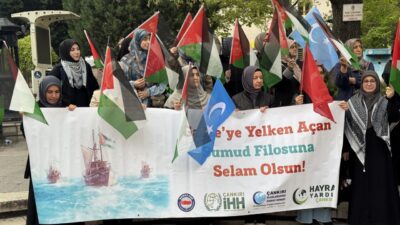 ÇANKIRI (AA) – Çankırı'da, İsrail'in Küresel Sumud Filosu'na saldırısına karşı