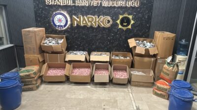 İSTANBUL (AA) – İstanbul'da düzenlenen operasyonda yaklaşık 1 milyon uyuşturucu
