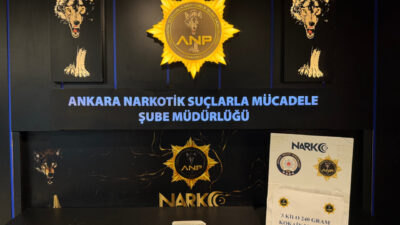 ANKARA (AA) – Ankara'nın Kahramankazan ilçesinde 3 kilo 240 gram