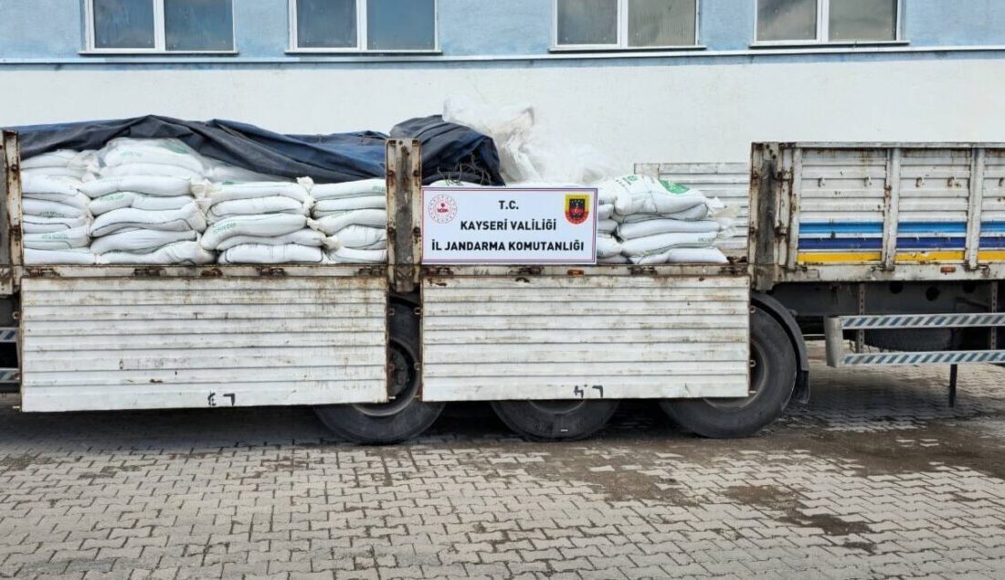 KAYSERİ (AA) – Kayseri'de jandarma ekiplerinin düzenlediği operasyonda 24 ton