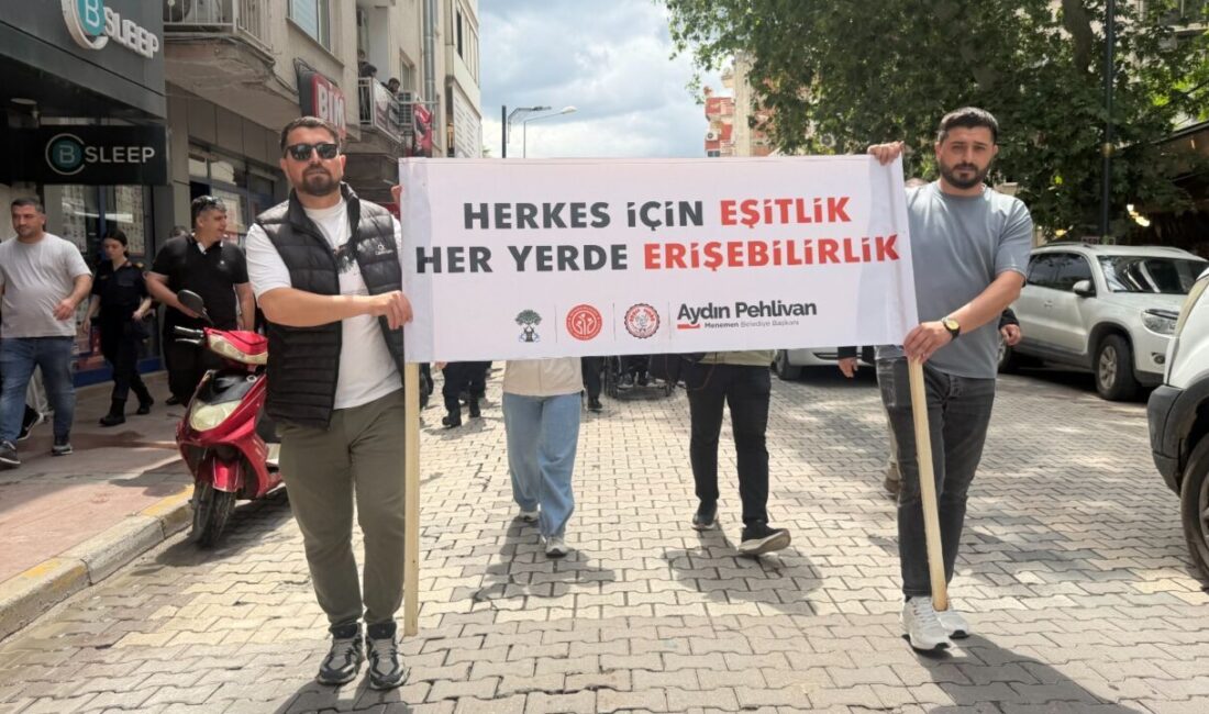 İZMİR (AA) – İzmir'in Menemen ilçesinde Engelliler Haftası dolayısıyla yürüyüş