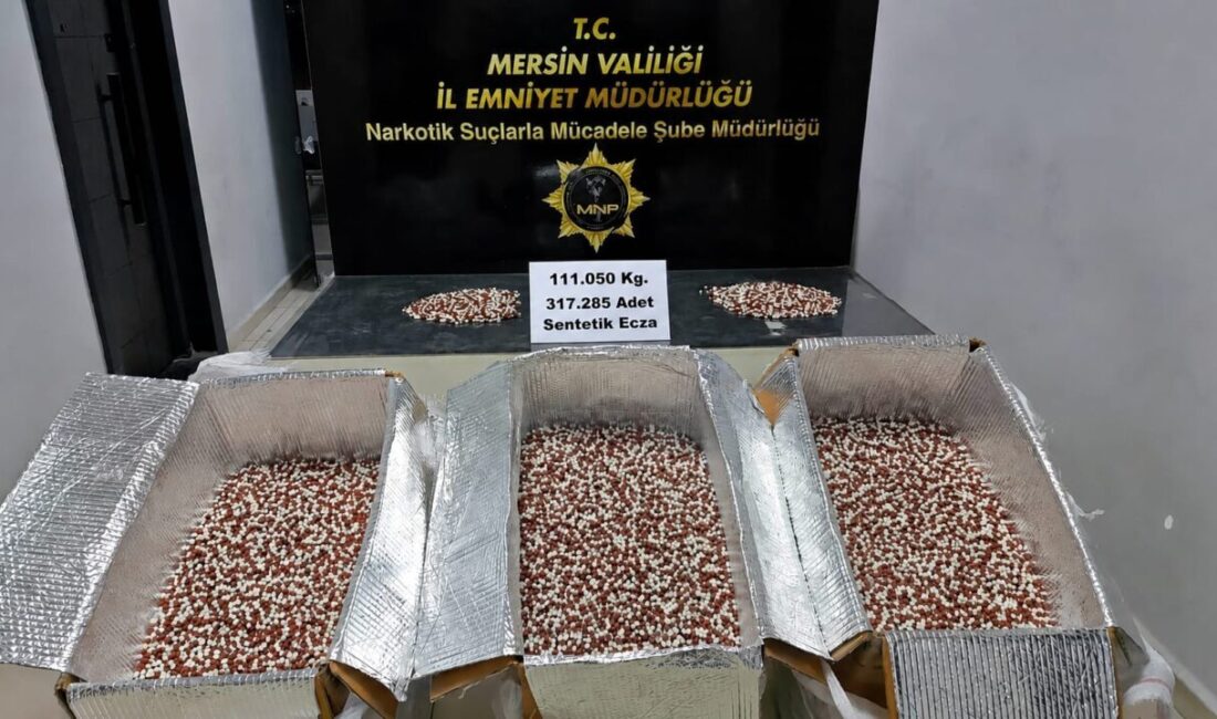 MERSİN (AA) – Mersin'de düzenlenen uyuşturucu operasyonunda 317 bin 285