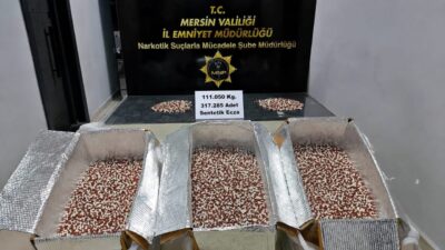 MERSİN (AA) – Mersin'de düzenlenen uyuşturucu operasyonunda 317 bin 285