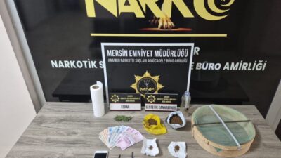 MERSİN (AA) – Mersin'in Anamur ilçesinde düzenlenen uyuşturucu operasyonunda gözaltına
