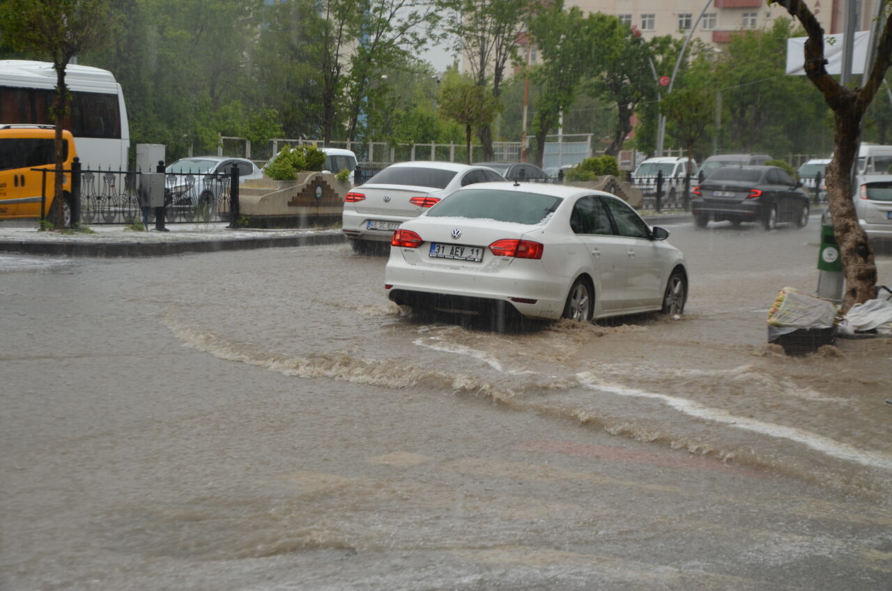 MUŞ (AA) – Muş'ta sağanak ve dolu, yaşamı olumsuz etkiledi.