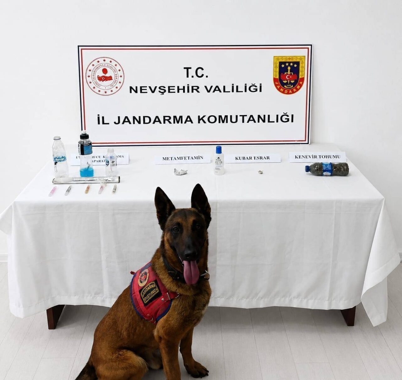 NEVŞEHİR (AA) – Nevşehir'in Acıgöl ilçesinde düzenlenen uyuşturucu operasyonunda 9