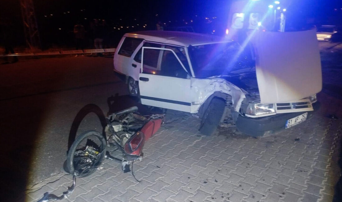 NİĞDE (AA) – Niğde'de otomobil ile motosikletin çarpıştığı kazada 1