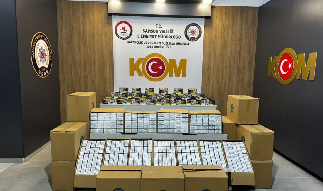 SAMSUN (AA) – Samsun'da düzenlenen operasyonda 250 bin makaron ele