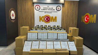 SAMSUN (AA) – Samsun'da düzenlenen operasyonda 250 bin makaron ele