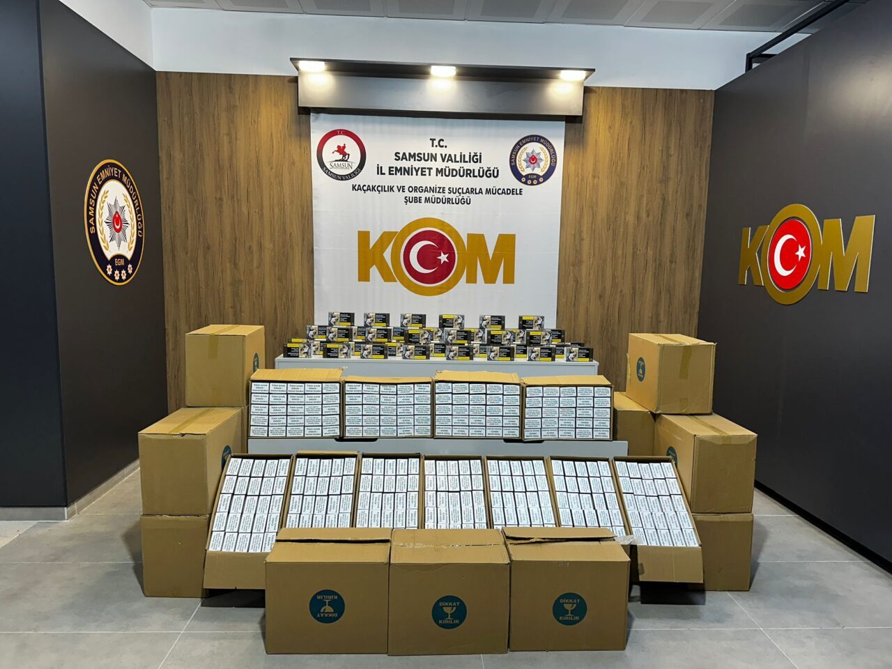 SAMSUN (AA) – Samsun'da düzenlenen operasyonda 250 bin makaron ele