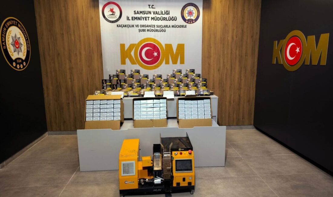 SAMSUN (AA) – Samsun'da düzenlenen operasyonda 55 bin 800 makaron