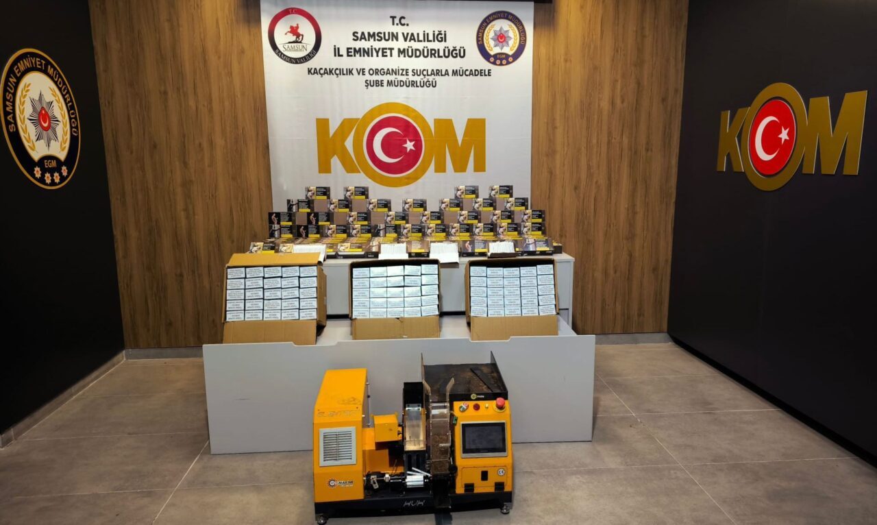 SAMSUN (AA) – Samsun'da düzenlenen operasyonda 55 bin 800 makaron