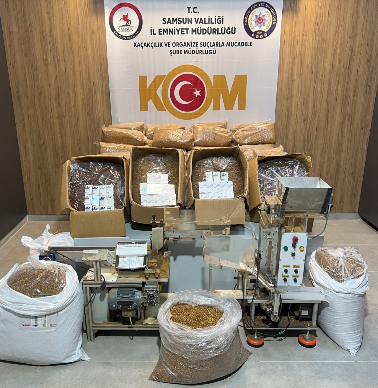 SAMSUN (AA) – Samsun'un Atakum ilçesinde kiraladığı ikameti kaçak sigara