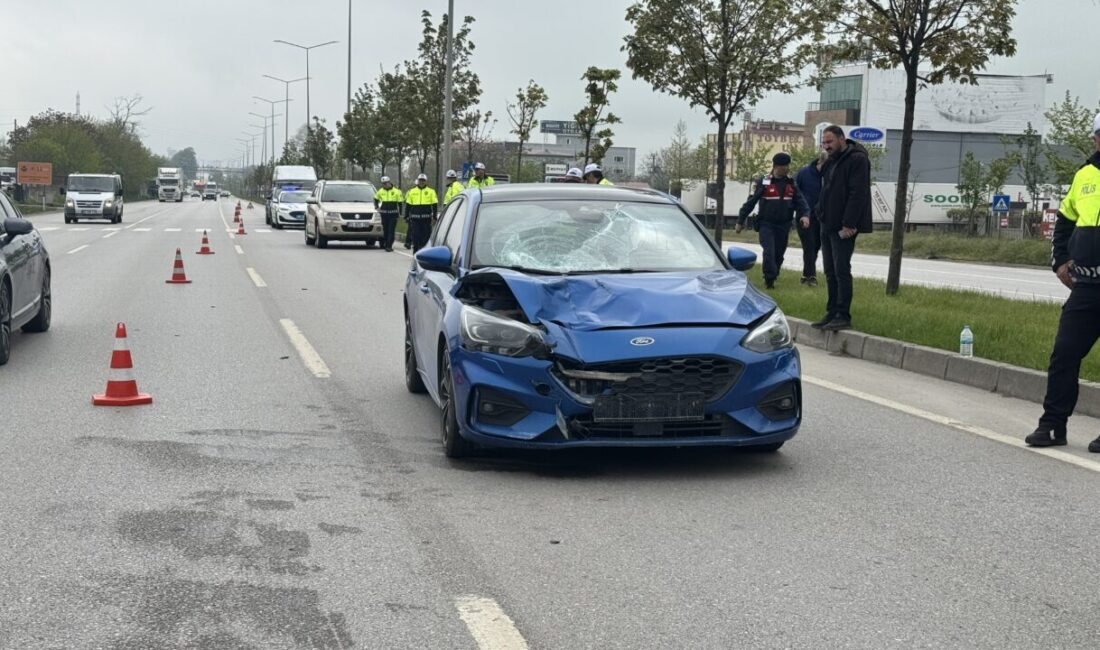 SAMSUN (AA) – Samsun'un İlkadım ilçesinde, otomobilin çarptığı yaya olay