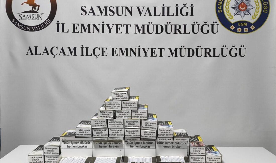 SAMSUN (AA) – Samsun'un Alaçam ve Yakakent ilçelerinde düzenlenen sigara