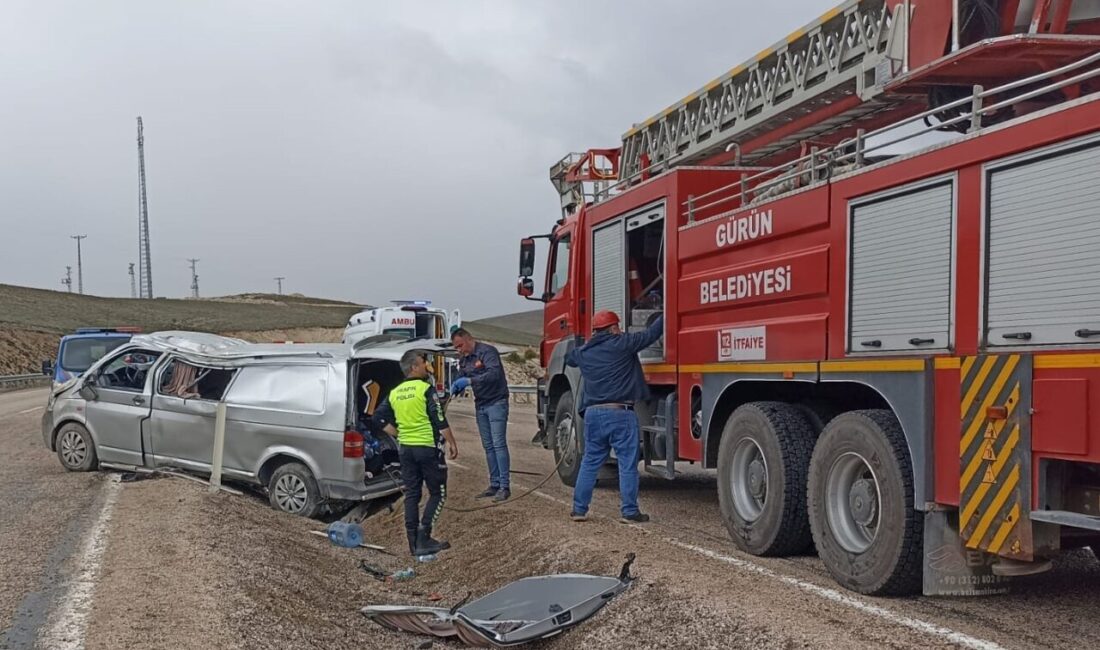 SİVAS (AA) – Sivas'ın Gürün ilçesinde minibüsün devrilmesi sonucu 1