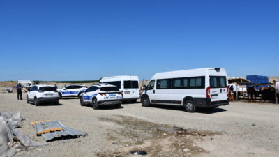 TEKİRDAĞ (AA) – Tekirdağ'ın Çerkezköy ilçesinde kurban satış alanında çıkan
