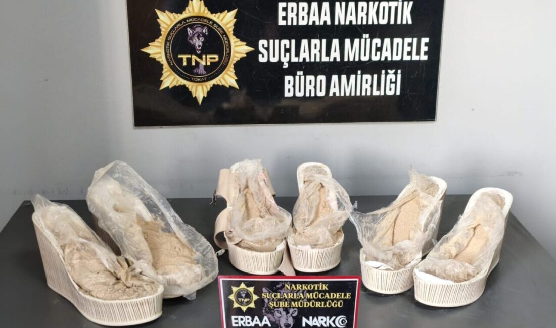 TOKAT (AA) – Tokat'ın Erbaa ilçesinde kadın ayakkabılarının tabanına yerleştirilmiş