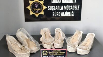 TOKAT (AA) – Tokat'ın Erbaa ilçesinde kadın ayakkabılarının tabanına yerleştirilmiş