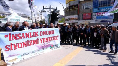 VAN (AA) – Van'da İsrail'in, Gazze'ye insani yardım götüren Küresel