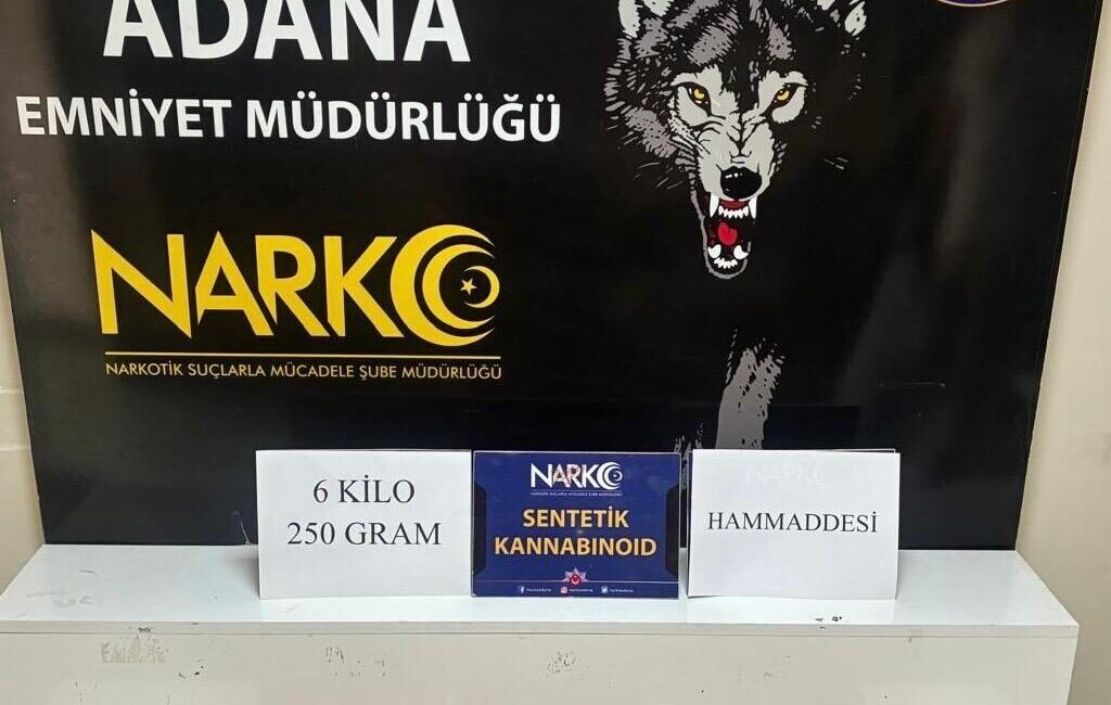 ADANA (AA) – Adana'da 6 kilo 250 gram sentetik uyuşturucu