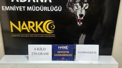 ADANA (AA) – Adana'da 6 kilo 250 gram sentetik uyuşturucu