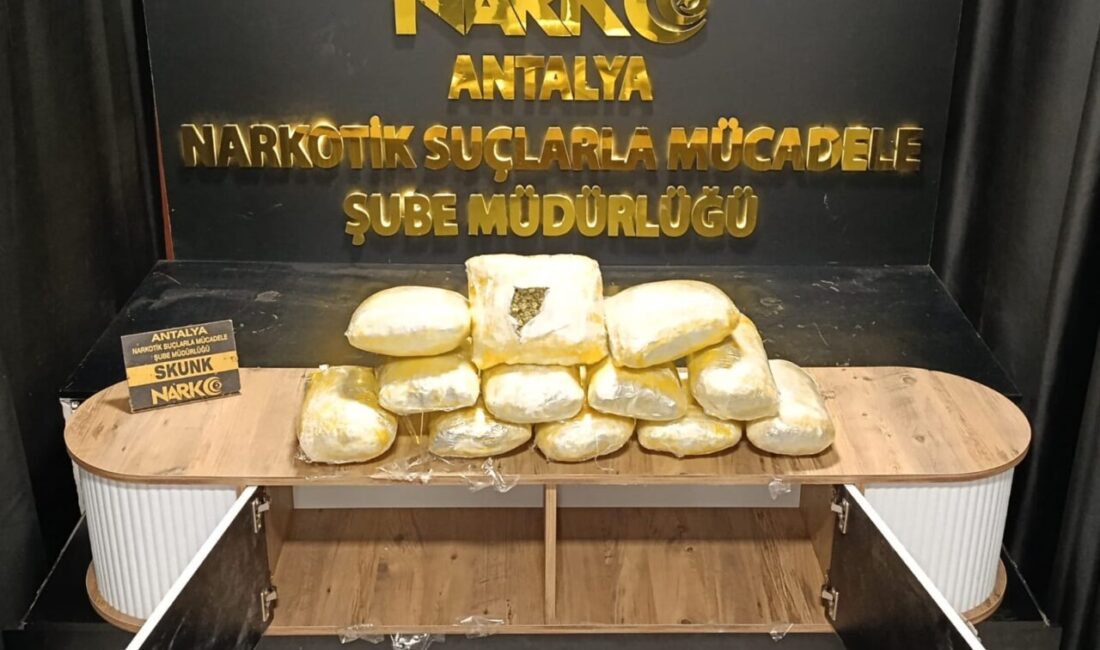 ANTALYA (AA) – Antalya'da kargo aracılığıyla getirildiği belirlenen 7 kilogram