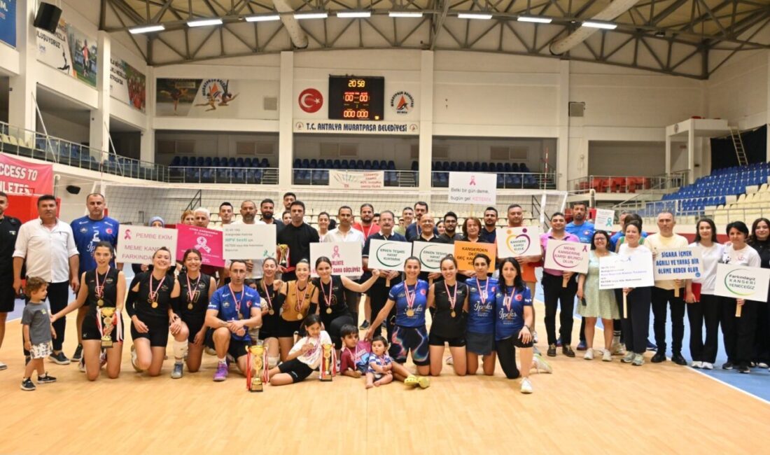 - İl Sağlık Müdürlüğünce düzenlenen voleybol turnuvasında sporcular, serviks ve