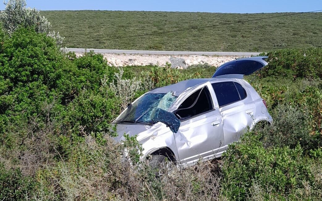 AYDIN (AA) – Aydın'ın Didim ilçesinde otomobilin şarampole devrilmesi sonucu