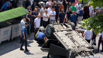 - Kaza, çevredeki bir binanın güvenlik kamerasınca kaydedildi