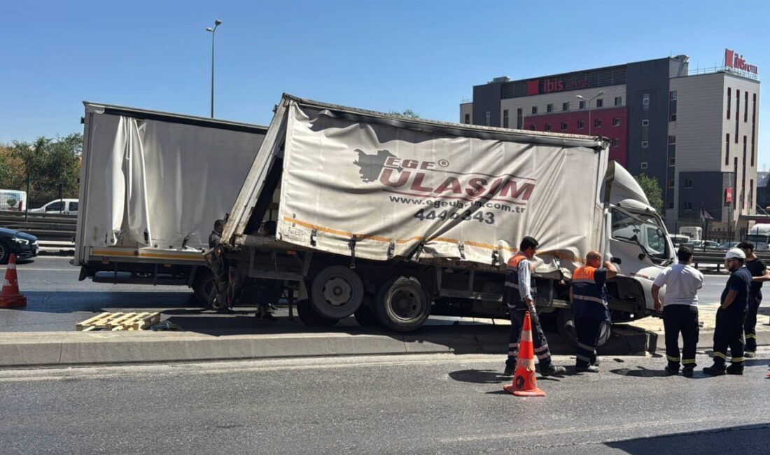 İSTANBUL (AA) – Beylikdüzü'nde kontrolden çıkan kamyonet aydınlatma direğine çarptıktan