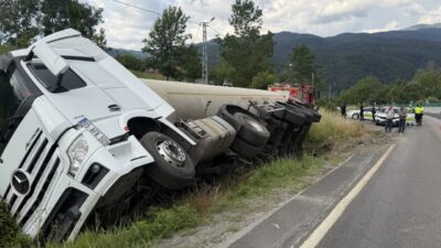 DÜZCE (AA) – D-100 kara yolunun Bolu Dağı geçişinde yanıcı