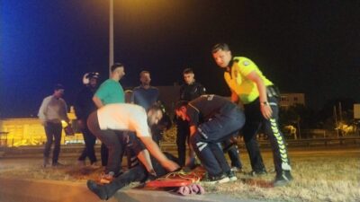 BURSA (AA) – Bursa'nın İnegöl ilçesinde devrilen motosikletin sürücüsü ağır