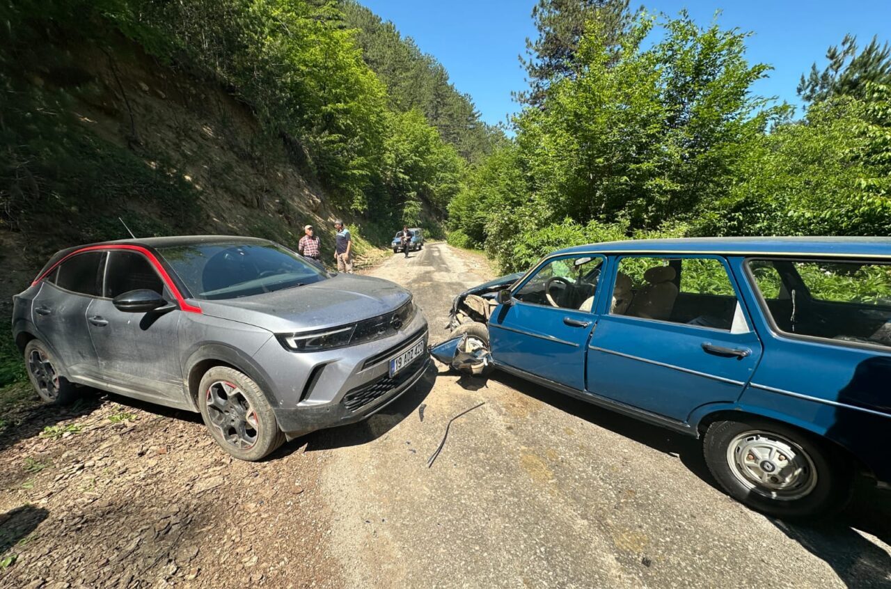 ÇORUM (AA) – Çorum'un Dodurga ilçesinde iki otomobilin çarpışması sonucu