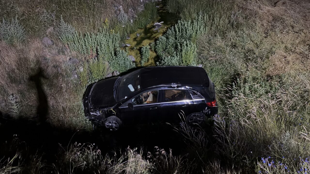 ELAZIĞ (AA) – Elazığ'ın Karakoçan ilçesinde SUV tipi aracın şarampole